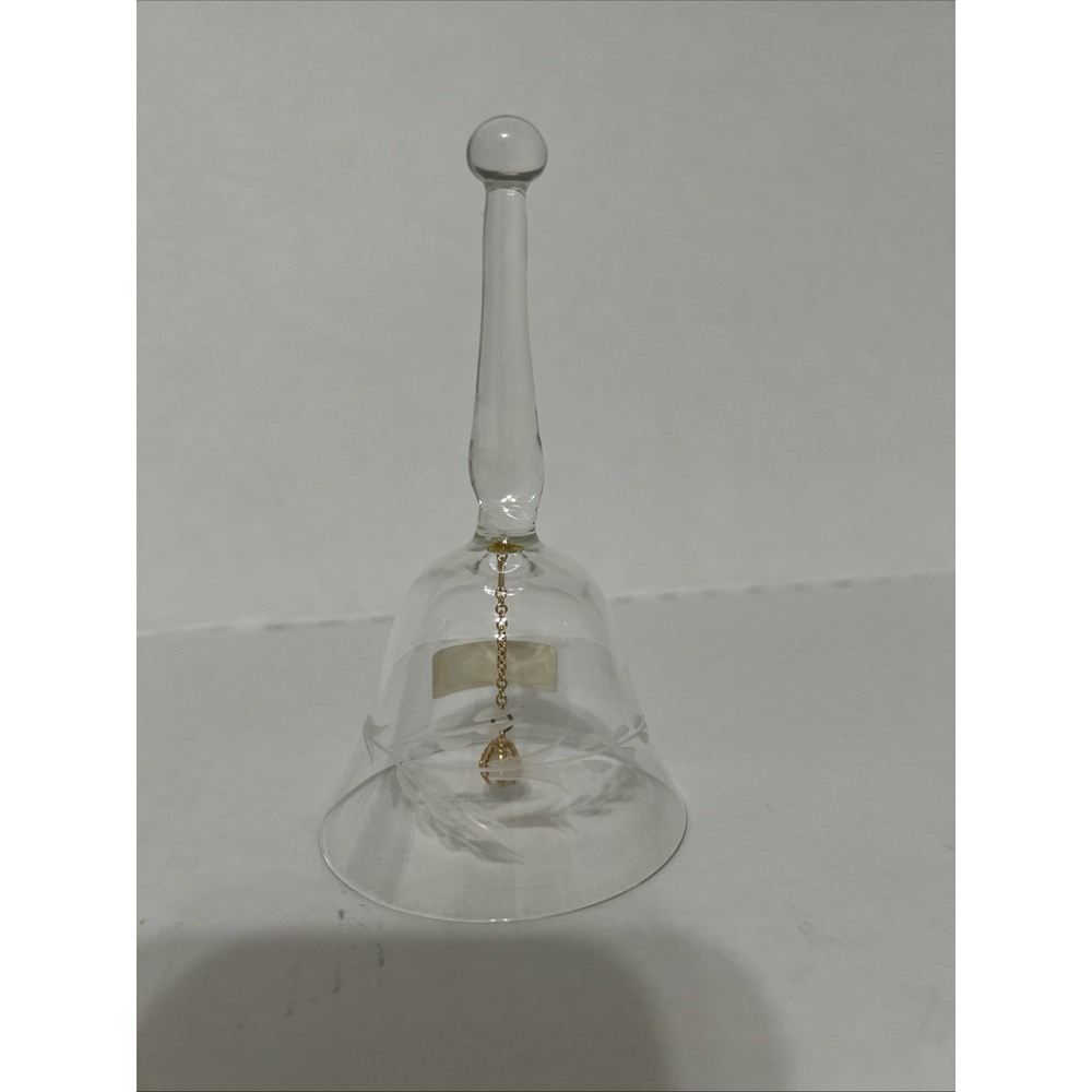 Vtg‎ 6" Crystal Bell Hand Engraved By Nelson Of Pawnee Princess House Heritage